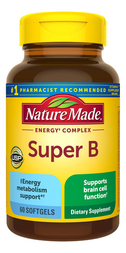 Nature Made Super Complejo B Energia 60 Softgels Vitamina B Sabor N/A