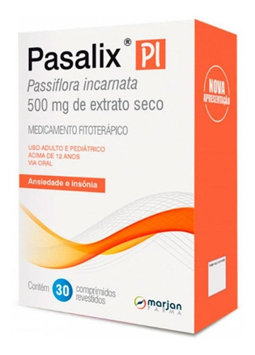 Pasalix Pi 500mg Com 30 Comprimidos