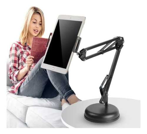 Soporte Atril Plegable Brazo Celular Tablet Con Base Mesa