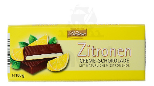 Chocolate Böhme Aleman Zitronen 100gr Con Limón