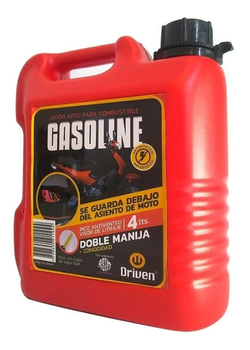 Imagen 4 de 5 de Bidon Tanque Nafta Combustible Moto 4l Tapa Pico Antiventeo