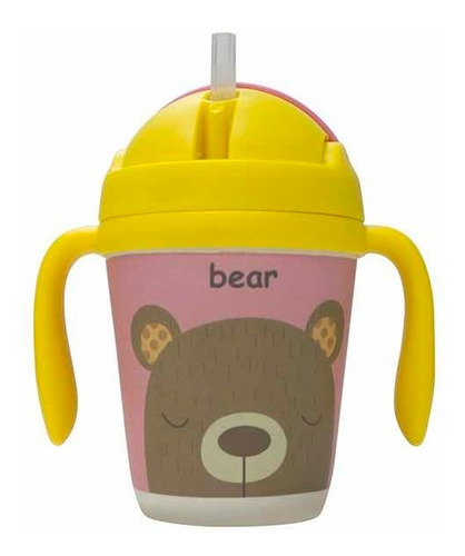 Vaso Entrenador , Vaso Para Niños Fibra De Bambú Color Oso