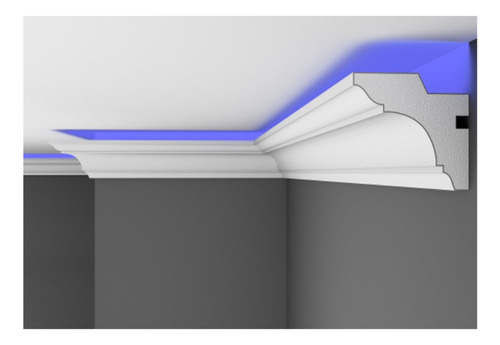 Molduras Shop C2 Pack 48m Unicel Luz Indirecta Led Pared