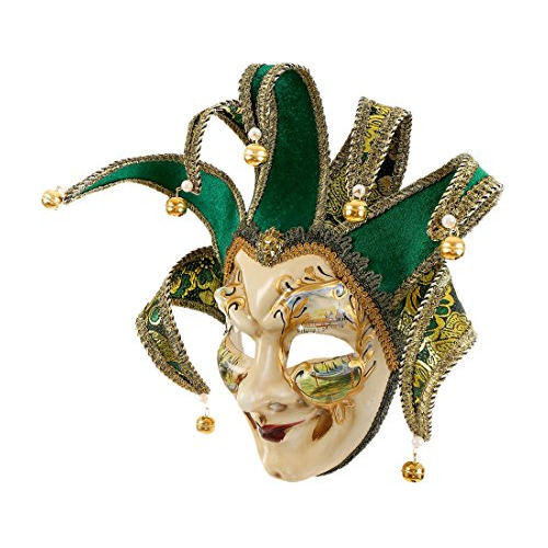 Máscara De Bufón Veneciano De Cara Completa Mascarada...