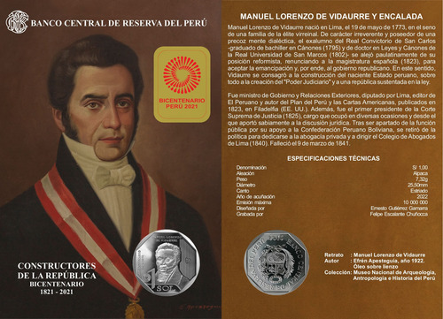 9 Blisters Serie Constructores / Bicentenario Colección Unc