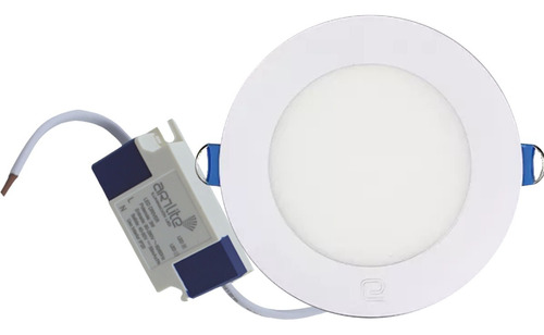 100 Pz Plafón Led Empotrable Luz 6w Ip20 Blanco Frío 6500k Blanco