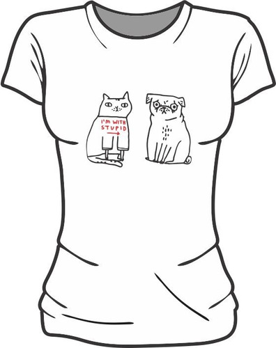 Remera Dama Mujer Gatos With Stupid