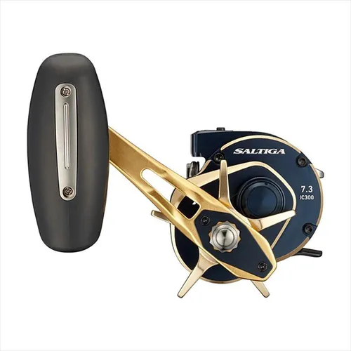 Carretilha Daiwa New Saltiga Ic 300hl-sj Preto Esquerdo