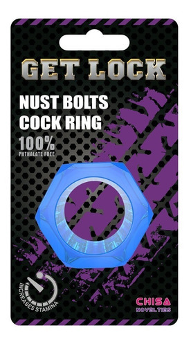 Anillo Para Mejorar Erección Nust Bolts Cock Ring Azul