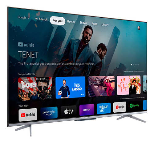 Televisor LED inteligente Google P725 Tcl de 75 pulgadas y 4k UHD