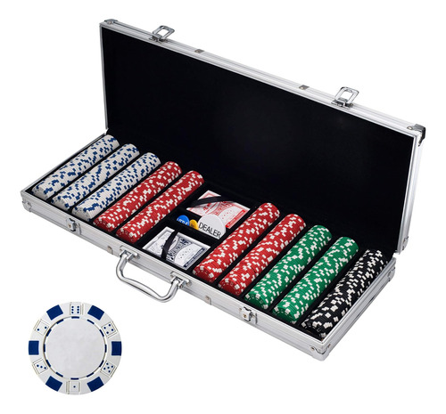 Juego De Fichas De Póquer Para Texas Hold'em, Blackjack, Jue