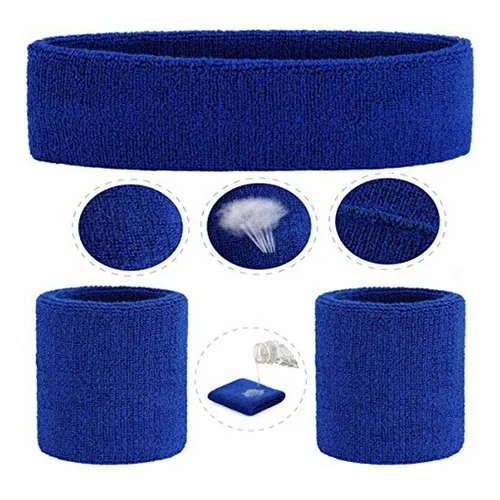 Set De Cintas Deportivas Absorbentes De Sudor - Terry Cloth