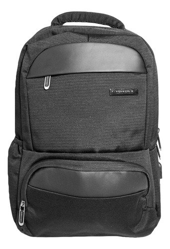 Mochila Cecchini Porta Notebook Amplia Urbana Moda Color Negro Pc1060ce