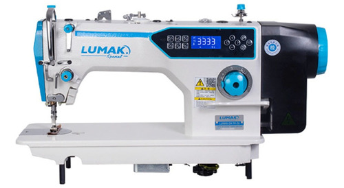 Maquina Costura Reta Eletronica Lumak Azul Prog. Automatica