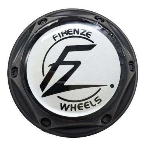 Tapa Rin Firenze Wheels Negro Plata Universal 50mm Juego X 4