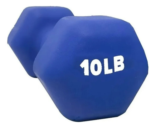 Par De Mancuernas Wilson De 10 Libras Hexagonales Neopreno Azul