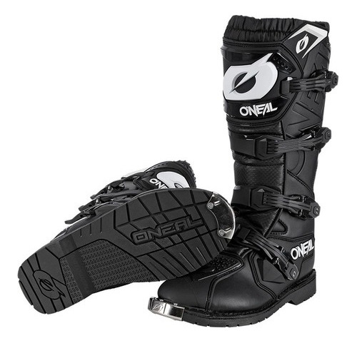 Botas Motocross Enduro Oneal Rider Pro Negro Punta Metalica