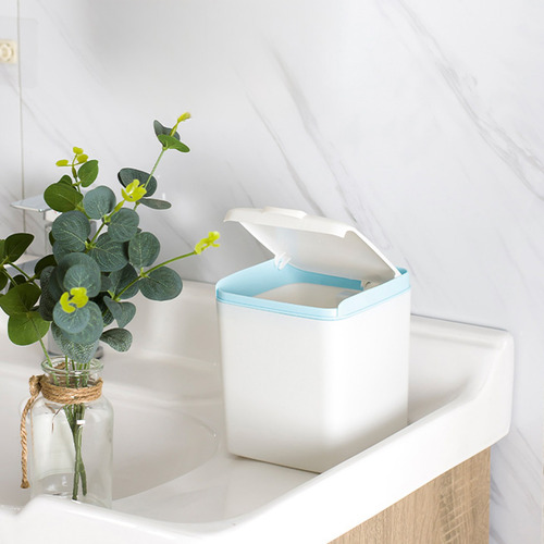 Cubo De Basura De Escritorio R Con Tapa Para Escritorio Pequ