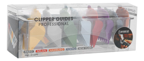 8 Tamaños Cortador De Pelo Guía Peine Set Rainbow Color Clipper Repuestos Accesorios De Corte De Pelo Se Adapta A La Mayoría De Los Recortadores De Pelo Wahl De Tamaño Completo