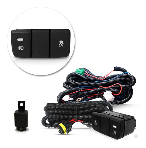 Kit Farol De Milha Creta 2020 2021 Pcd Com Drl E Função Seta