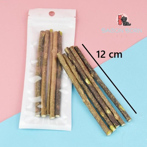 5 Unidades Matatabi Varas De Catnip Limpa Dentes Anti Stress