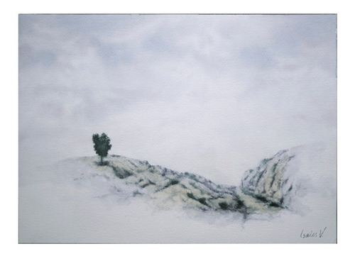 Imagen 1 de 2 de Niebla Al Amanecer - Acuarela De Isaías Velázquez