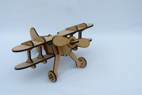 Imagen 5 de 6 de Avion De Madera Antiguo Grande De Fibrofacil Souvenir