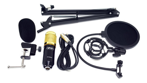 Imagem 1 de 2 de Microfone Com Acessórios Knup Kp-m0010 Condensador