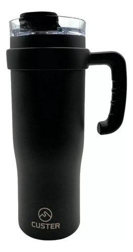 Vaso Térmico Custer 1200 Ml Negro Con Manija By Tromen