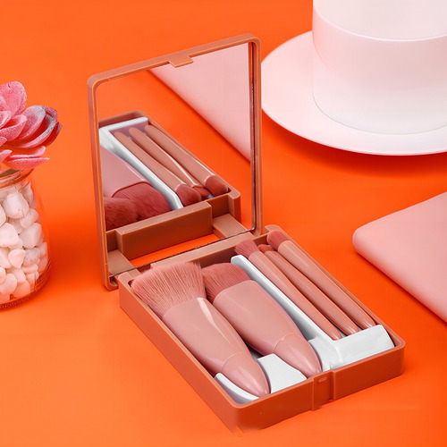 Set De 5 Brochas De Maquillaje De Viaje Portátiles