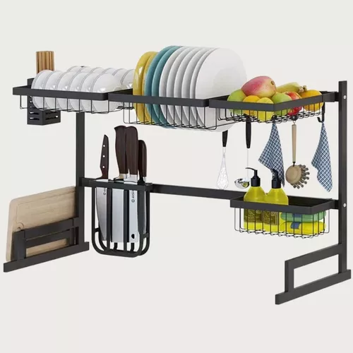 Rack Secaplatos Escurridor Negro (85cm) Vienna Hogar