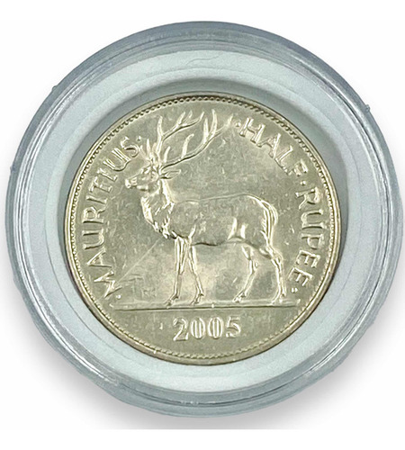 Moneda Mauritania 2005 De 1/2 Rupia Continente Africano (Usado)