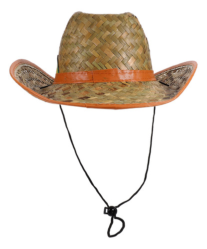 Sombrero De Playa De Paja Con Ala Ancha Para Hombre, Diseño