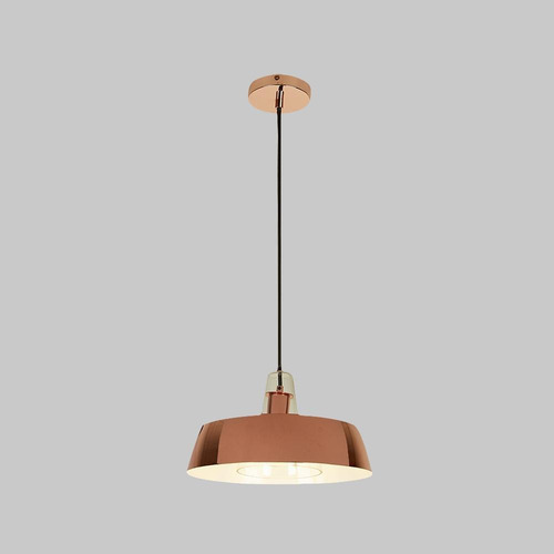 Lámpara Colgante Rosa Acero Cobre Comedor Tecnolite