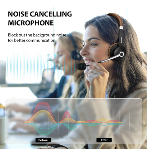 Usb Headset Arama With Microphone Noise Cancelling