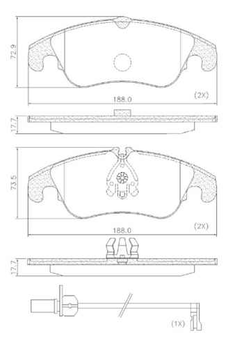 Pastilla De Freno Delanteras Frasle Audi A4 1.8t 08/