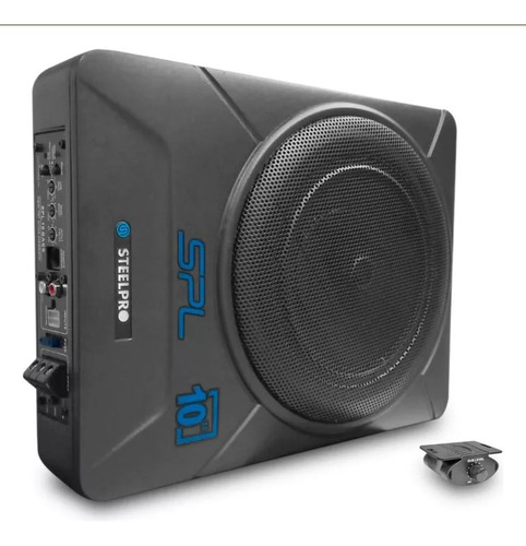 Subwoofer Amplificado 10' Axel By Steelpro + Kit Instalación Color Negro