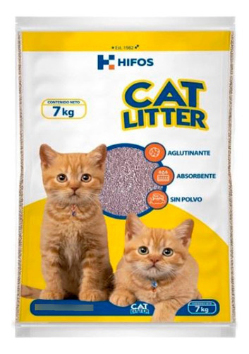 Arena Para Gato Cat Litter Aglutinante 7 Kg x 7kg de peso neto