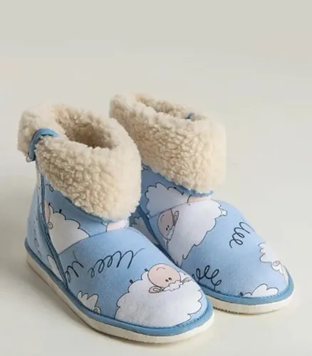 Pantuflas botas corderito sale
