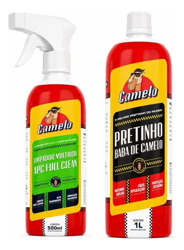 Kit Pretinho Baba De Camelo 1l + Apc Full Clean 500ml Cáqui