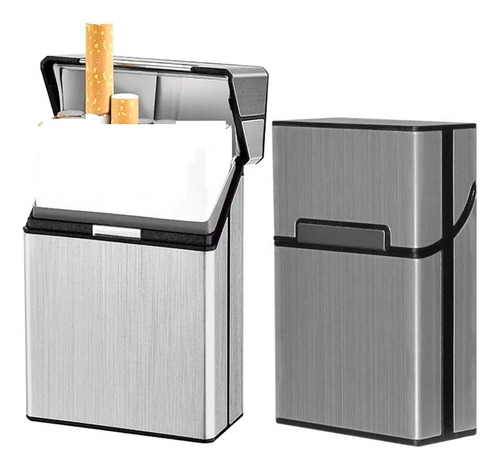Cigarrera De Aluminio Estuche Con Iman Cigarrillos Elegante