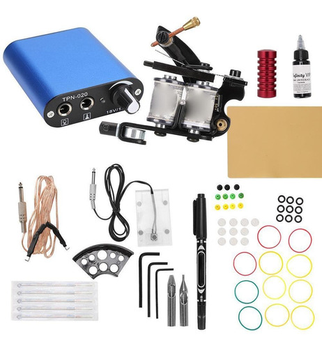 Imagen 3 de 9 de Kit De Máquina De Tatuar Pigmento