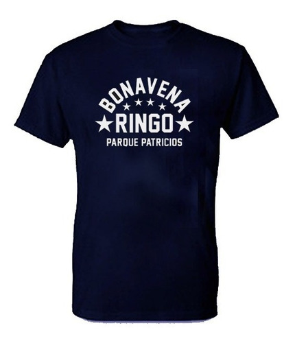 Remera Ringo Bonavena Azul Texto El Campeon