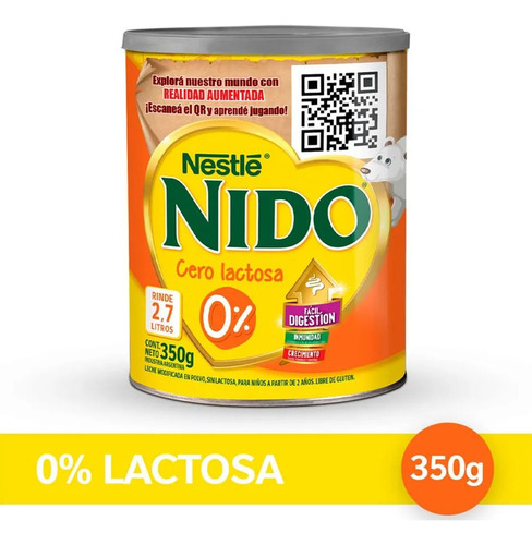 Nido Leche En Polvo 0% Lactosa 350 Gr