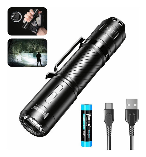 Linterna Tactica Wuben C3 Linternas Potentes Led Recargable