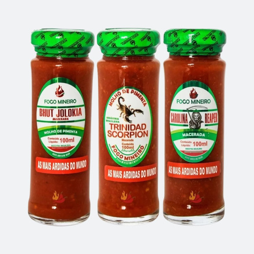 Kit As Mais Fortes Do Mundo Carolina Scorpion Bhut Macerada