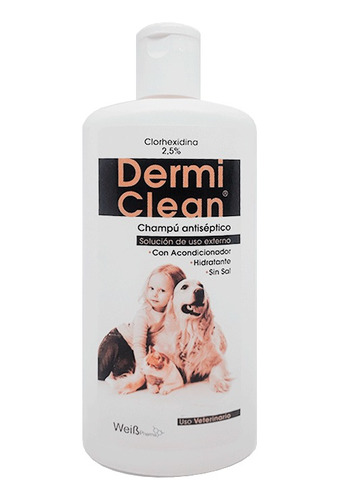 Dermiclean Shampoo Medicado 250ml Perros, Gatos Y Caballos