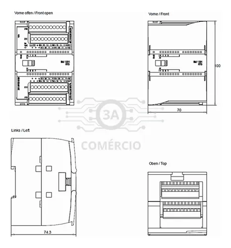 6es7231-5pf32-0xb0 Simatic S7-1200 8 Ai Sm 1231 Rtd Siemens 6es7231-5pf32-0xb0 Simatic S7-1200 8 Ai Sm 1231 Rtd Siemens