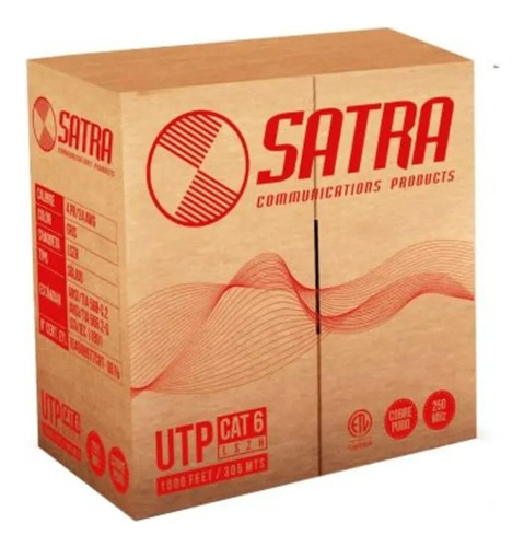 Cable Utp Cat 6 Satra Original Caja 0212021111-rll