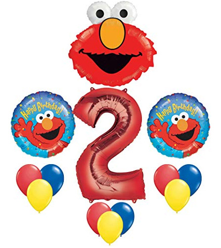 Elmo Sesame Street # 2 2do Segundo Cumpleaños Fiesta Suminis